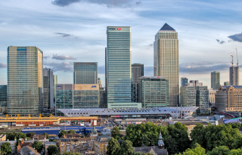 Canary wharf aerial photo